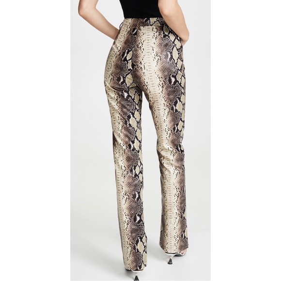 I.AM.GIA Brandy Snakeskin Print High Waist Pants In Tan Snakeskin